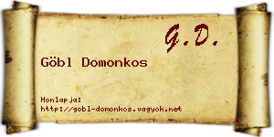 Göbl Domonkos névjegykártya